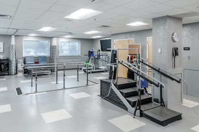 Interior view of a rehabilitation therapy room