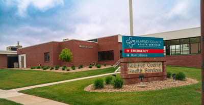 Exterior view of Kearney County Health Services building