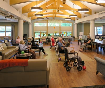 Residents engaged in an activity in a common area