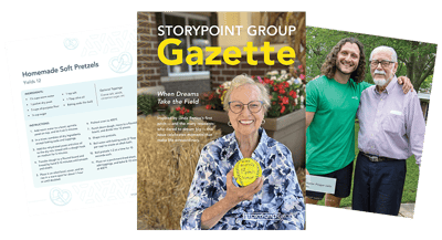 Residents featured in a facility's newsletter