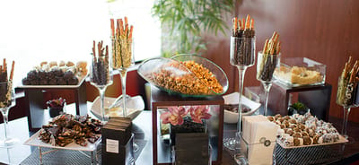 A display of various desserts and snacks on a table