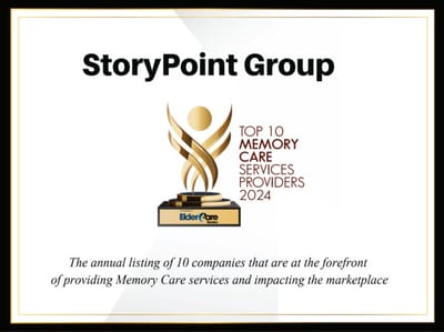 Award recognition for memory care services
