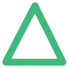 Abstract green triangle logo.