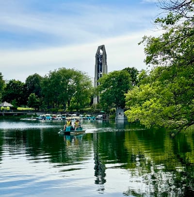 Residents enjoying a boat outing on a serene lake