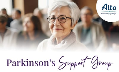 Residents at a support group for Parkinson's disease