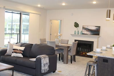 Bright and modern interior of a living space