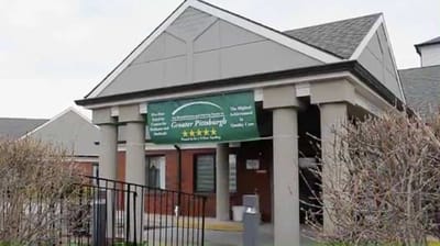 Exterior view of a senior living facility entrance