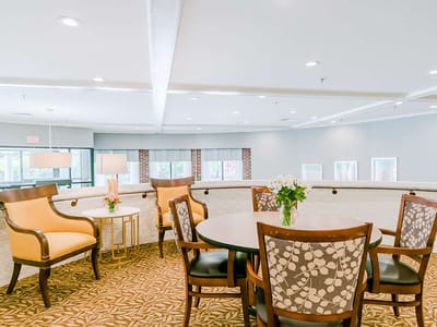 Cozy common area with seating and decor