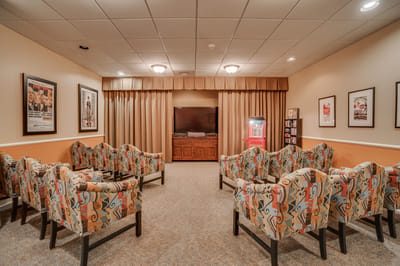Common area with seating and entertainment options