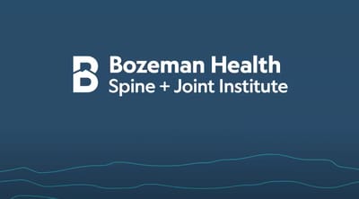 Bozeman Health Spine + Joint Institute logo on blue background