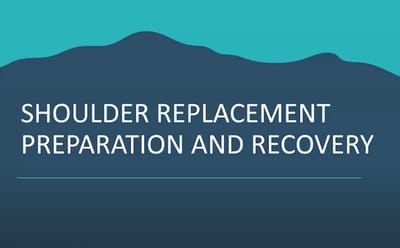 Text graphic about shoulder replacement preparation
