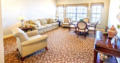 Common area with seating and decor