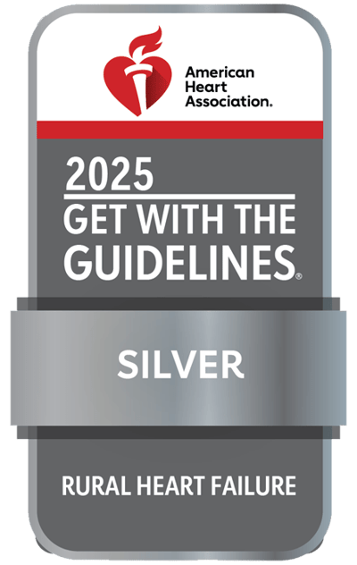 Silver achievement badge from American Heart Association
