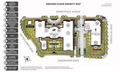 Ground floor amenity map of Waterford Grand Retirement Community