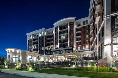 Exterior view of Waterford Grand at night