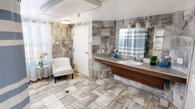A well-lit bathroom with modern fixtures