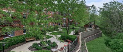Beautifully landscaped outdoor space with pathways