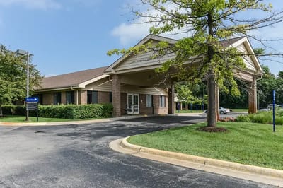 Exterior view of the nursing home facility entrance