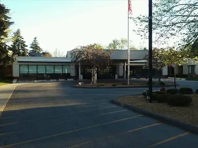 Exterior view of Medilodge facility entrance