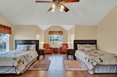 Bright, spacious shared resident room with two beds