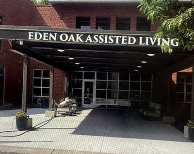 Entrance of Eden Oak Assisted Living facility