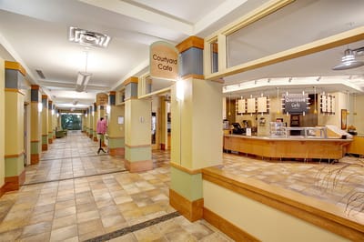 Interior view of the Courtyard Cafe
