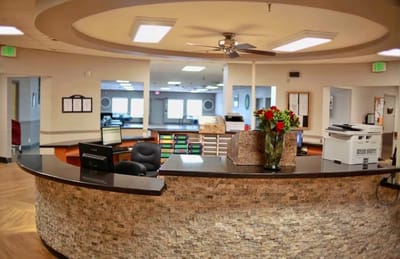 Interior view of the facility reception area