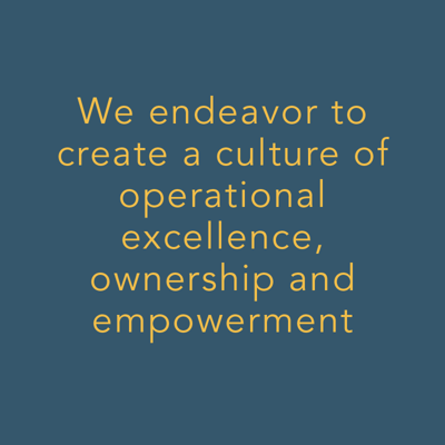 Text about operational excellence and empowerment