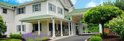 Exterior view of the Peregrine Senior Living building