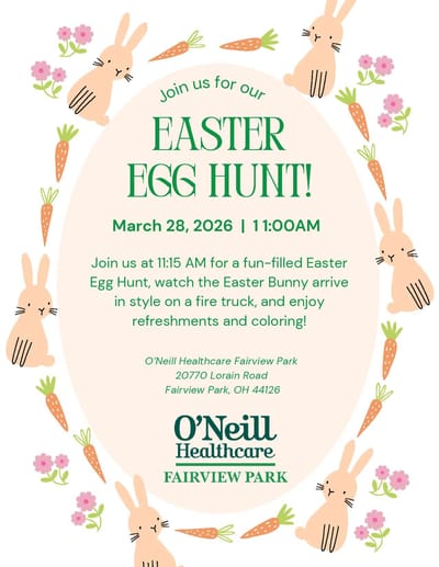 Promotional graphic for an Easter egg hunt event