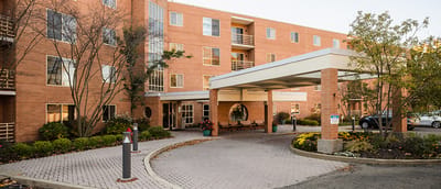Entrance of Ohio Living Rockynol with landscaping