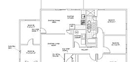 Architectural floor plan of the facility layout.
