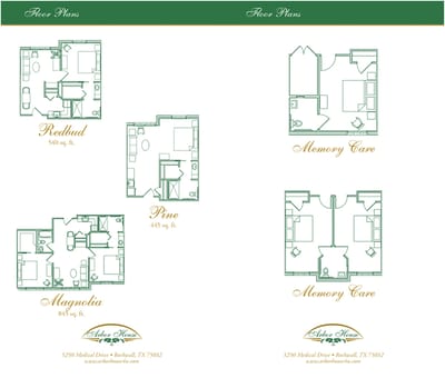 Architectural layout of facility floor plans