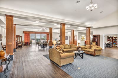 Common area with seating and natural light