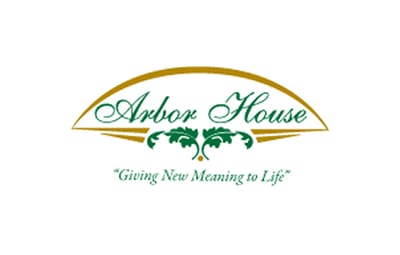 Arbor House logo with slogan