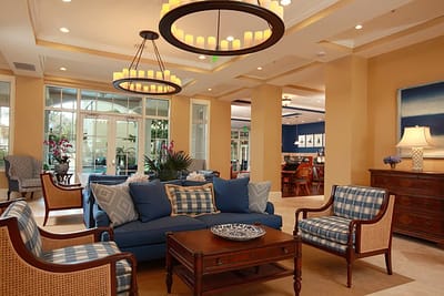 Bright common area with comfortable seating