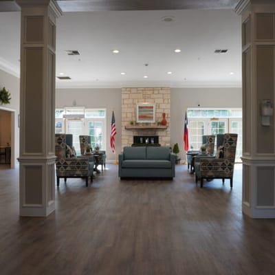 Inviting common area with seating and decor