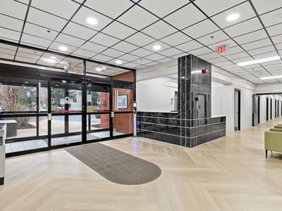 Interior view of the facility lobby