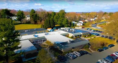 Aerial view of Sterling Care Rockville Nursing facility.
