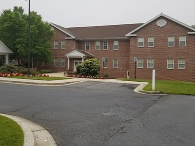 Exterior view of the nursing facility building.