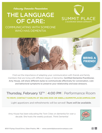 Dementia care presentation flyer