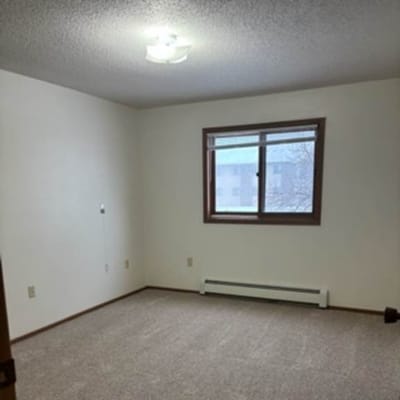 Empty resident room with a window