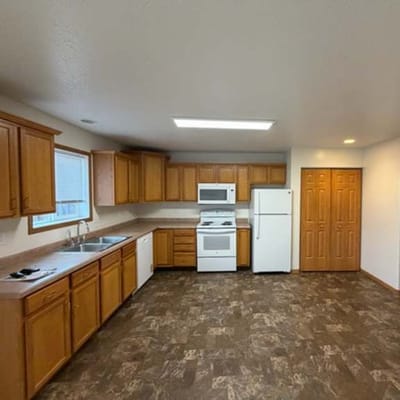 Interior view of a kitchen area