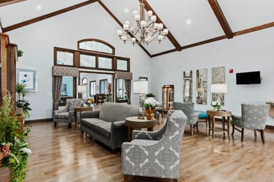 Common area with seating and decor