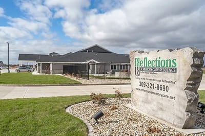 Exterior view of the Reflections Memory Care facility