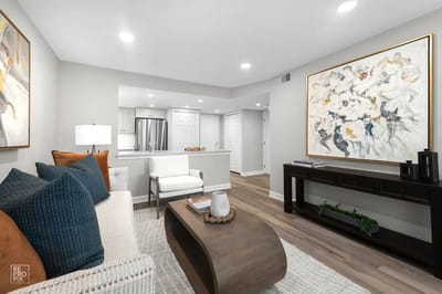 Cozy sitting area in a modern common space