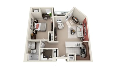 Architectural floor plan of a residential unit.