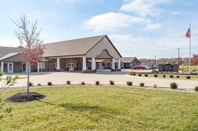 Exterior view of Reflections Memory Care facility.
