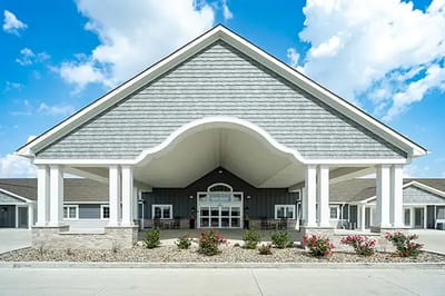 Exterior view of Reflections Memory Care facility