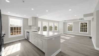 Bright and modern kitchen interior with open layout.